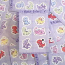 Load image into Gallery viewer, Rawr &amp; Feel! – Pastel Sticker Sheet
