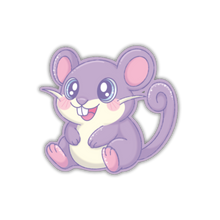 Load image into Gallery viewer, Rattata – Pastel Pokemon Large Sticker

